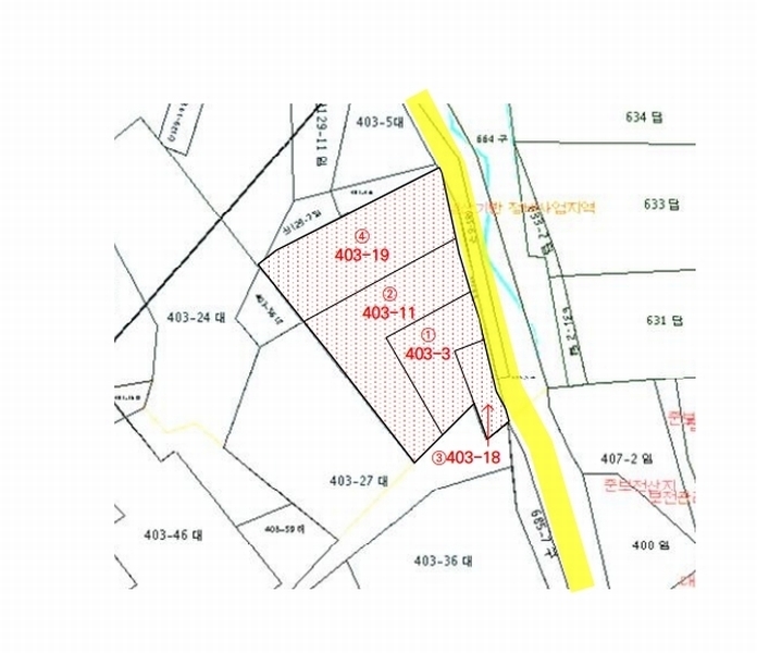 2025타경51893 충청북도 청주시 흥덕구 옥산면 소로리 403-3 대지 경매 이미지
