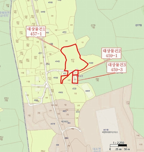 2025타경30414 충청북도 음성군 대소면 내산리 457-1 농지 경매 이미지