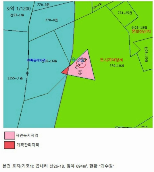 2025타경30663 충청북도 음성군 음성읍 읍내리 산26-18 임야 경매 이미지