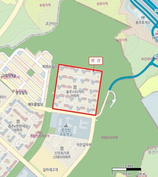 2024타경35605 충청북도 충주시 중앙탑면 원앙4길 51, 충주시티자이 116동 1층 105호 아파트[공급25평형] 경매 이미지