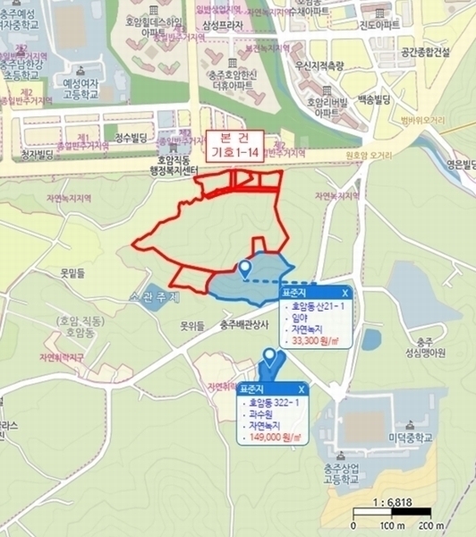 2024타경36042 충청북도 충주시 호암동 산15-3 임야 경매 이미지
