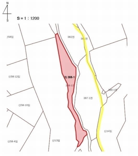 2024타경36264 충청북도 충주시 살미면 설운리 388-1 농지 경매 이미지