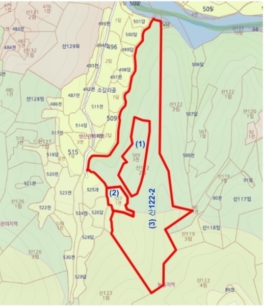 2024타경36141 충청북도 음성군 음성읍 소여리 509-3 임야 경매 이미지