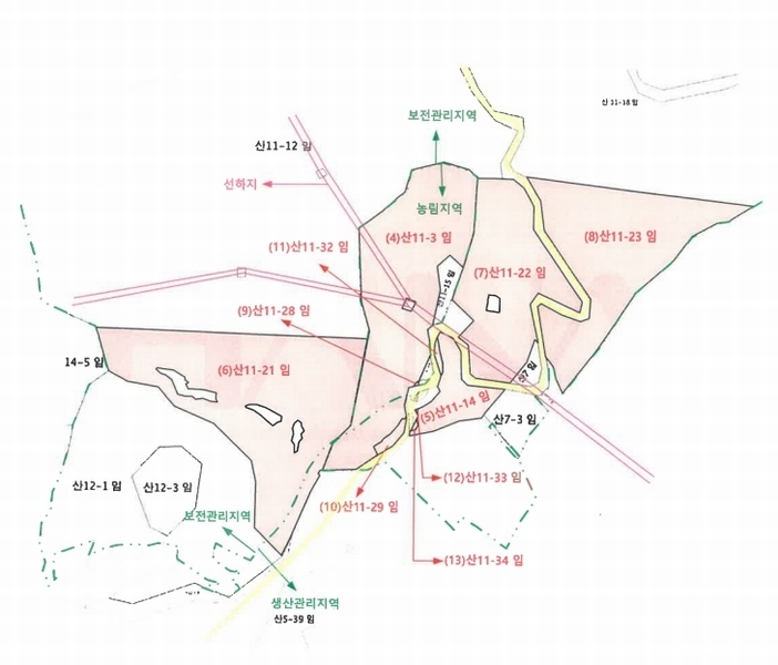2024타경319 충청북도 음성군 음성읍 용산리 산11-23 임야 경매 이미지