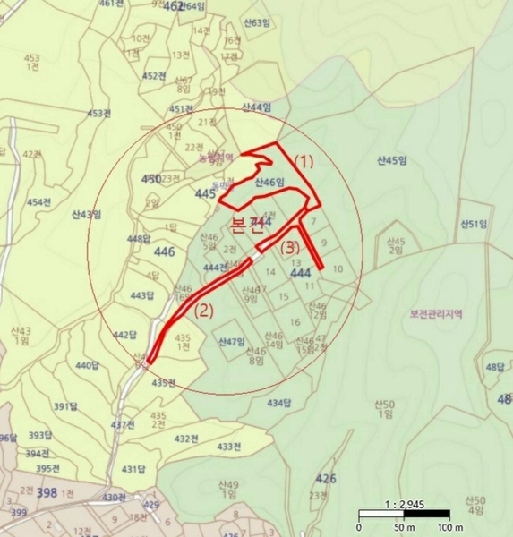2022타경1229 충청북도 제천시 백운면 평동리 444-20 임야 경매 이미지