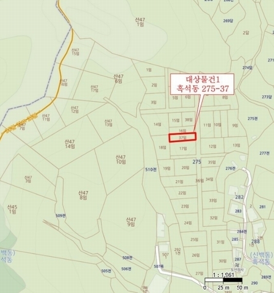 2024타경7634 충청북도 제천시 흑석동 275-37 임야 경매 이미지