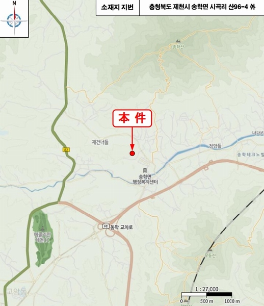 2025타경115 충청북도 제천시 송학면 시곡리 산96-4 임야 경매 이미지
