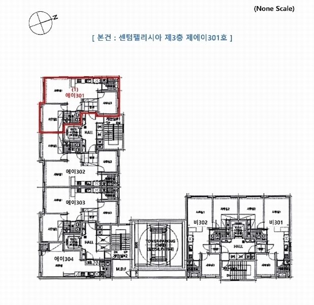 2025타경5031 부산광역시 해운대구 선수촌로 57-6, 센텀펠리시아 3층 에이301호 오피스텔[계약28평형] 경매 이미지