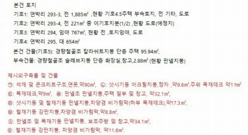 2025타경5093 충청북도 제천시 봉양읍 연박리 293-3 주택 경매 이미지