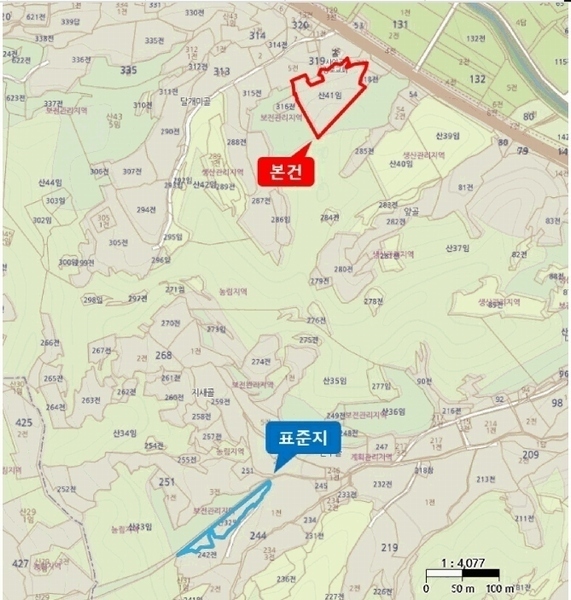 2025타경5249 충청북도 단양군 영춘면 사이곡리 산41 임야 경매 이미지