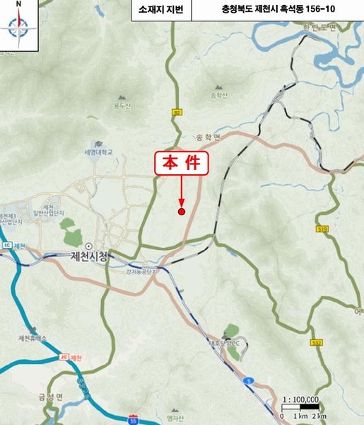2025타경5327 충청북도 제천시 흑석동 156-10 임야 경매 이미지
