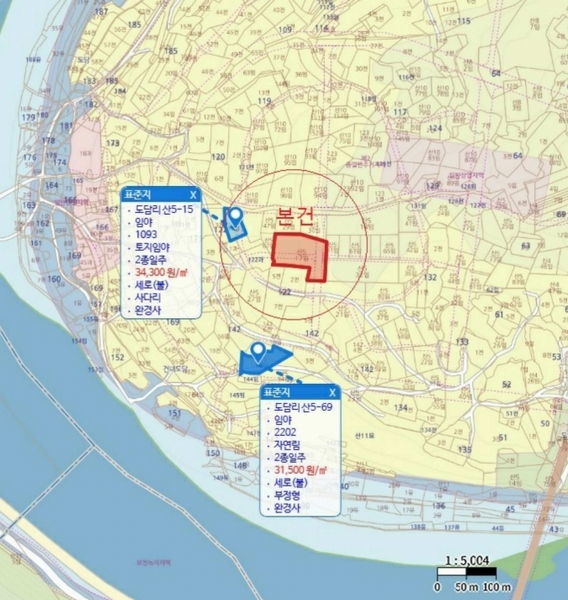2025타경5337 충청북도 단양군 단양읍 도담리 산5-17 임야 경매 이미지