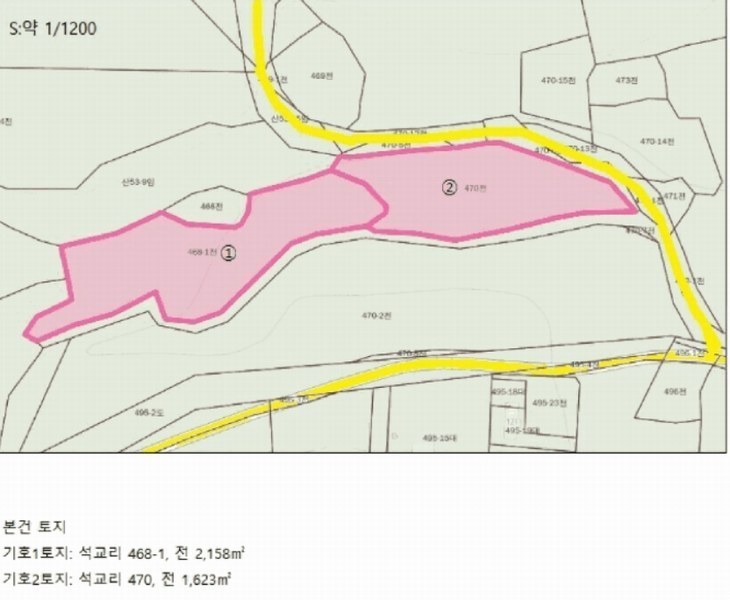 2025타경5341 충청북도 단양군 어상천면 석교리 468-1 농지 경매 이미지