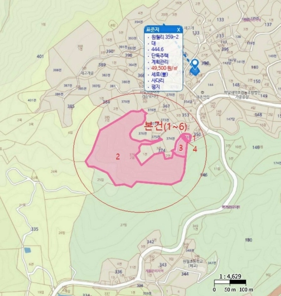 2025타경5381 충청북도 제천시 백운면 원월리 351 다가구(원룸등) 경매 이미지