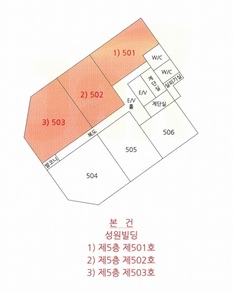 2025타경88 경상남도 창원시 마산합포구 현동4길 5, 성원빌딩 5층 502호외1개호 근린상가 경매 이미지