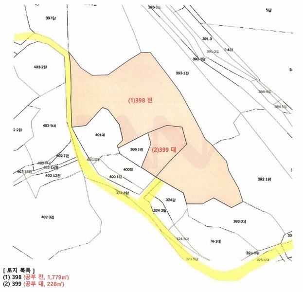 2025타경5322 충청북도 단양군 적성면 하리 398 농지 경매 이미지