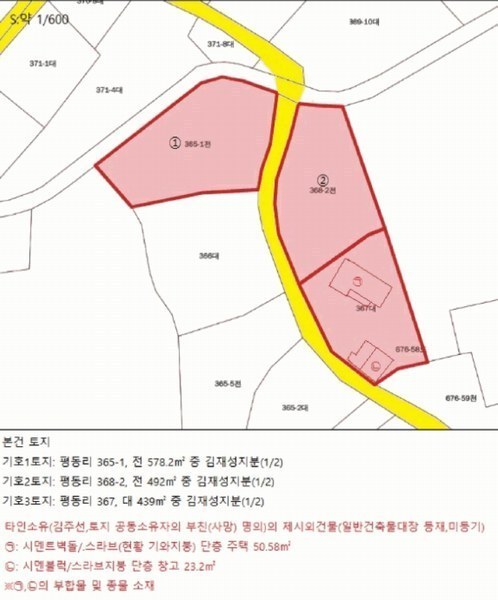 2025타경5342 충청북도 제천시 백운면 평동리 367 대지 경매 이미지