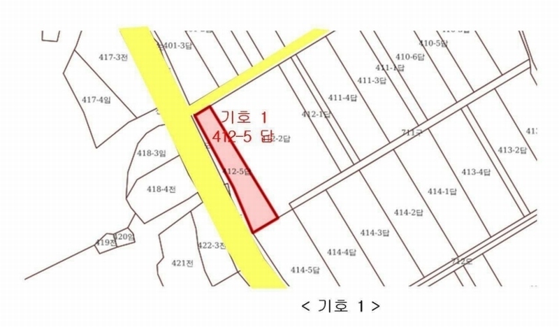 2024타경11667 충청북도 영동군 매곡면 노천리 412-5 농지 경매 이미지