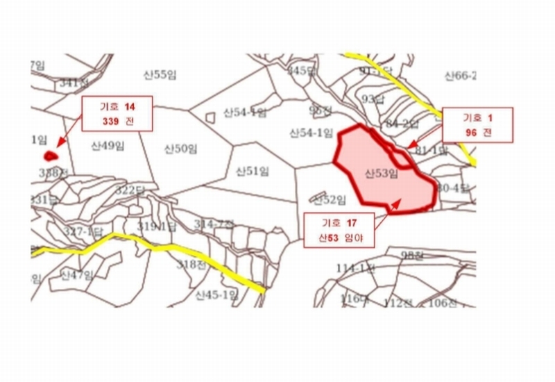 2022타경502 충청북도 옥천군 군서면 월전리 96 농지 경매 이미지