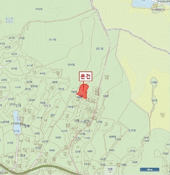 2025타경82 충청북도 옥천군 청산면 교평리 185-1 농지 경매 이미지