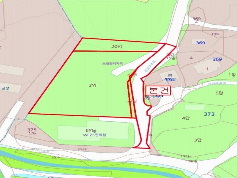 2023타경5588 세종특별자치시 금남면 대박리 367-3 임야 경매 이미지