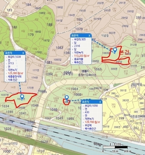 2025타경3673 세종특별자치시 부강면 부강리 307 농지 경매 이미지