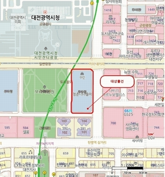 2025타경501898 대전광역시 서구 탄방동 590 근린시설 경매 이미지