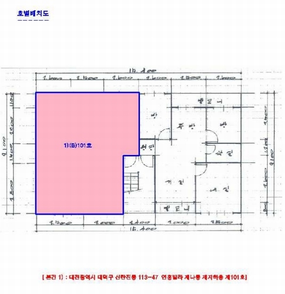 2025타경502107 대전광역시 대덕구 대덕대로1627번길 70대전광역시 대덕구 대덕대로1627○○○○, 연흥빌라 나동 지하층 101호연흥빌라○○ 다세대(빌라) 경매 이미지