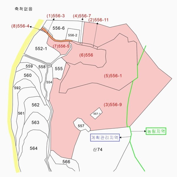 2025타경502445 충청남도 금산군 군북면 보광리 556-3 임야 경매 이미지