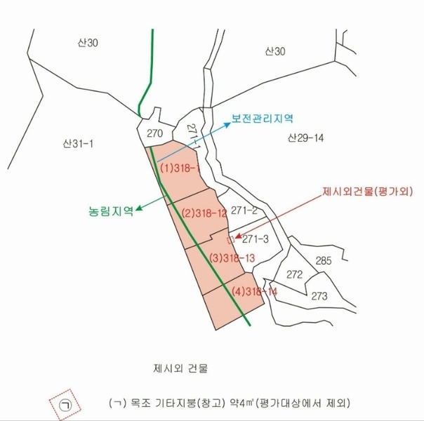2023타경4523 세종특별자치시 장군면 금암리 318-1 임야 경매 이미지