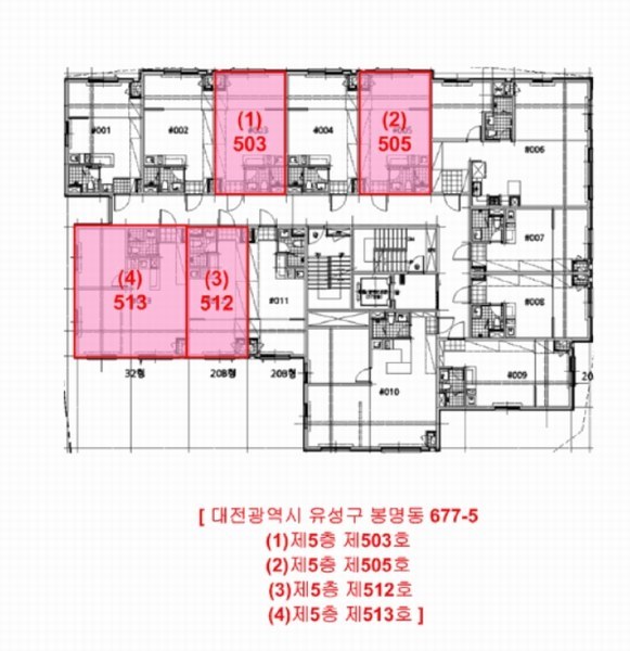 2025타경3528 대전광역시 유성구 문화원로146번길 7-21, 레자미리버뷰시티 5층 513호 아파트[공급13평형] 경매 이미지