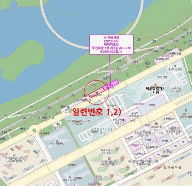 2025타경3817 세종특별자치시 보람동 705 근린상가 경매 이미지