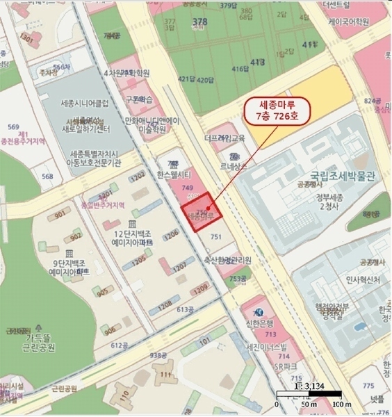 2025타경502504 세종특별자치시 한누리대로 227, 세종마루 7층 726호 아파트[공급11평형] 경매 이미지