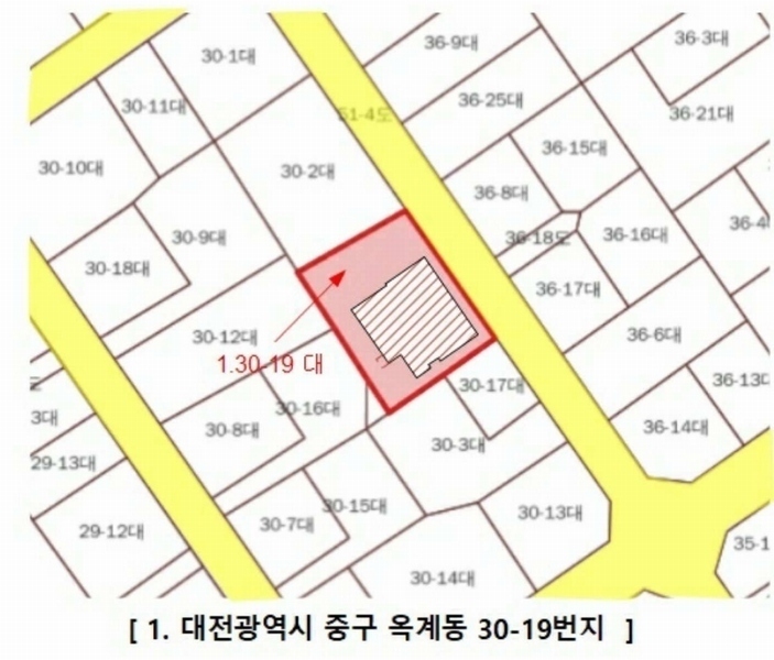 2024타경4889 대전광역시 중구 옥계동 30-19 근린주택 경매 이미지