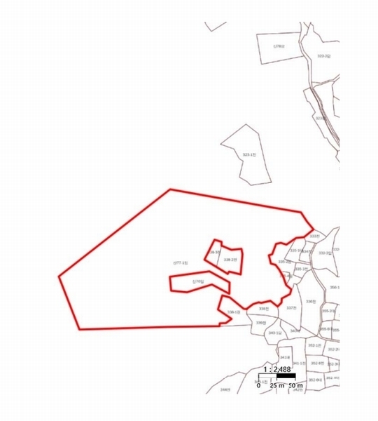 2025타경655 충청남도 금산군 진산면 묵산리 산77-1 임야 경매 이미지