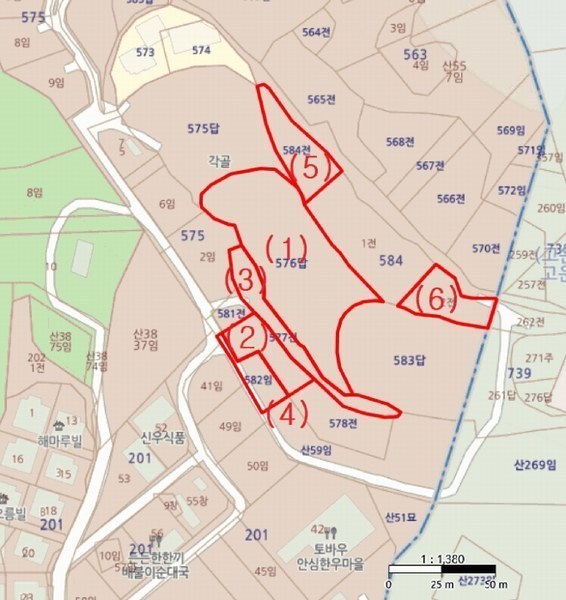 2025타경1689 세종특별자치시 장군면 봉안리 576 농지 경매 이미지