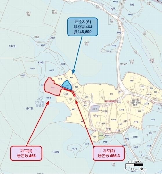 2025타경501844 대전광역시 서구 용촌동 465 대지 경매 이미지