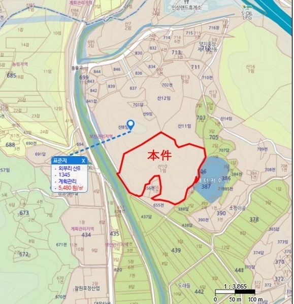 2025타경502004 충청남도 금산군 군북면 외부리 산10-1 임야 경매 이미지