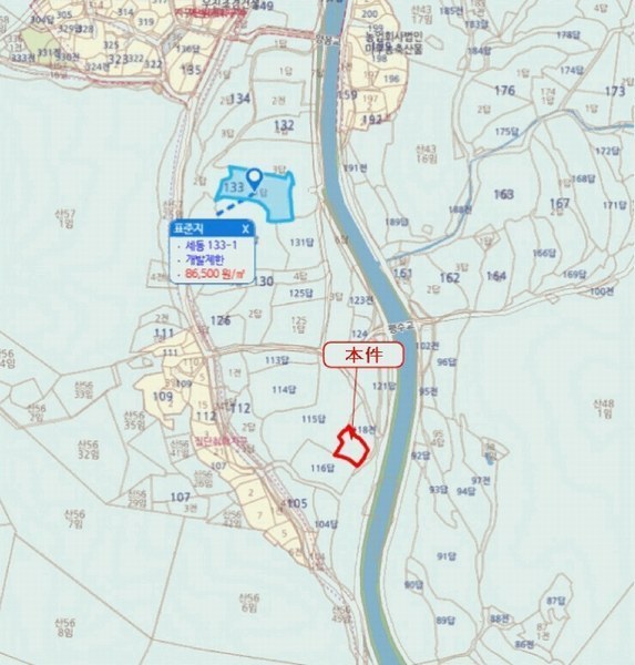 2025타경3712 대전광역시 유성구 세동 117 농지 경매 이미지