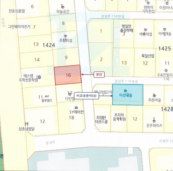 2025타경3849 경상북도 포항시 북구 장성동 1424-16 근린시설 경매 이미지