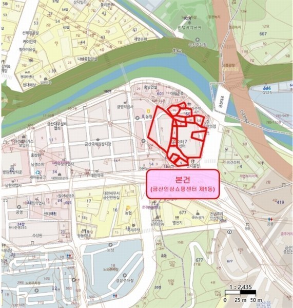 2024타경7581 충청남도 금산군 금산읍 인삼광장로 47, 금산인삼쇼핑센터 1동 2층 2025호외5개호 근린상가 경매 이미지