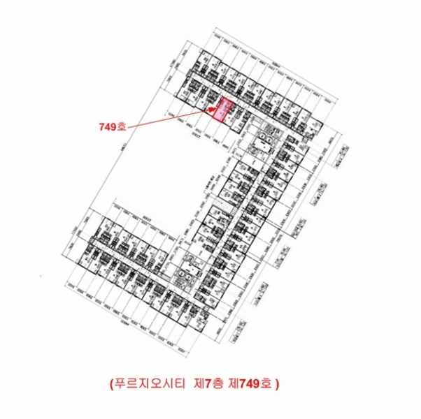 2024타경115581 세종특별자치시 갈매로 364, 푸르지오시티 7층 749호 오피스텔[계약15평형] 경매 이미지