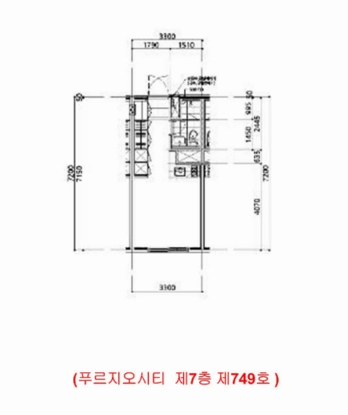 2024타경115581 세종특별자치시 갈매로 364, 푸르지오시티 7층 749호 오피스텔[계약15평형] 경매 이미지