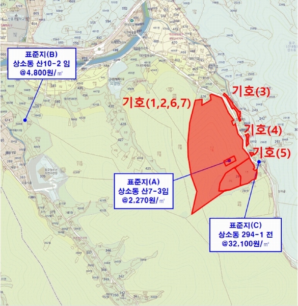 2025타경1580 대전광역시 동구 상소동 산7-1 임야 경매 이미지