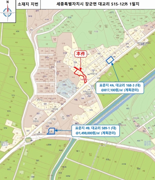 2025타경2484 세종특별자치시 장군면 대교리 515-12 주택 경매 이미지