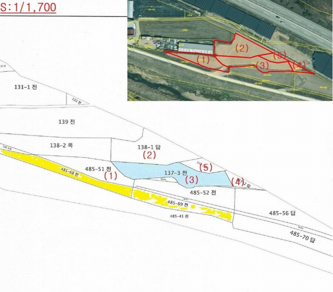 2025타경502100 세종특별자치시 장군면 봉안리 485-51 농지 경매 이미지
