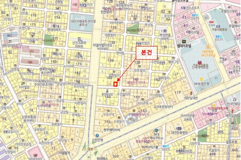 2025타경502422 대전광역시 동구 동서대로1653번길 35, 진성빌라 지하층 2호 다세대(빌라) 경매 이미지