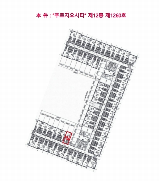 2024타경121937 세종특별자치시 갈매로 364, 푸르지오시티 12층 1260호 오피스텔[계약17평형] 경매 이미지