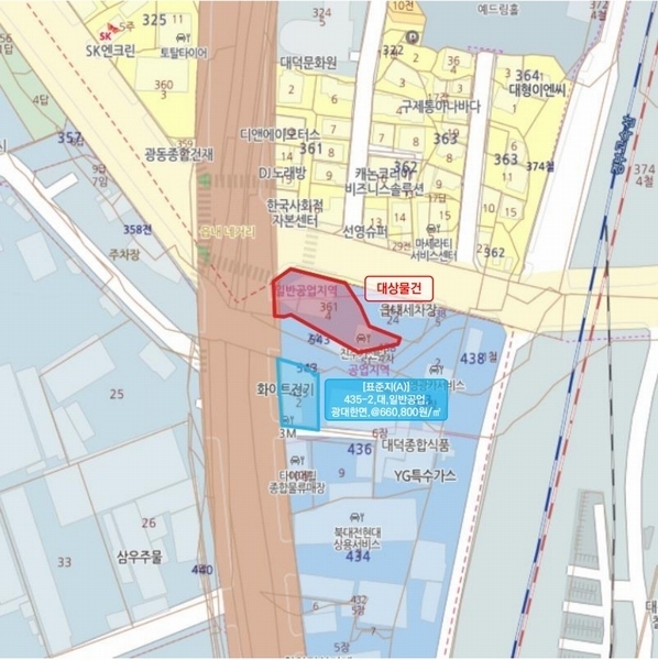 2025타경3826 대전광역시 대덕구 읍내동 361-4 주유소(위험물) 경매 이미지