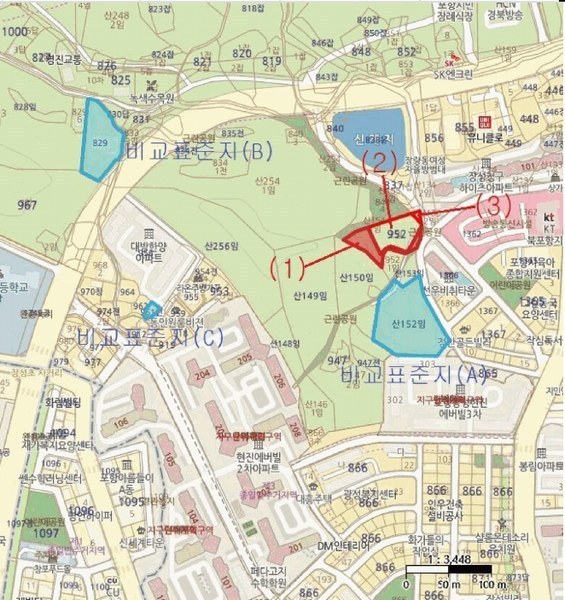 2025타경3859 경상북도 포항시 북구 장성동 산154-3 임야 경매 이미지